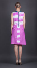 Purple and White Pulley Dress