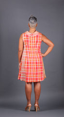 Orange and Pink Plaid Dress