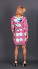 Pink Polka Dot Dress with Helicopters