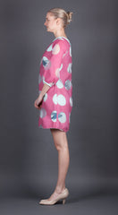 Pink Polka Dot Dress with Helicopters