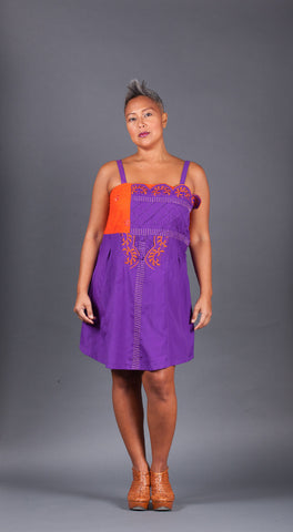 Purple and Orange Dress