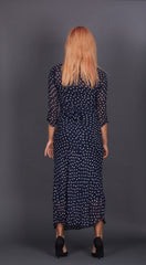 Navy Polka Dot Dress