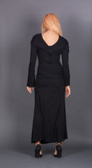 Black Jersey Floor Length Dress