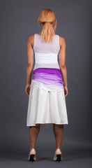 White and Purple Silk Skirt