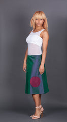 Teal Skirt with Circle