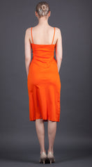 Bright Orange Slip Dress