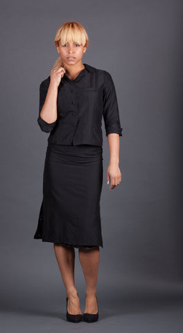 Black Suit with Pencil Skirt